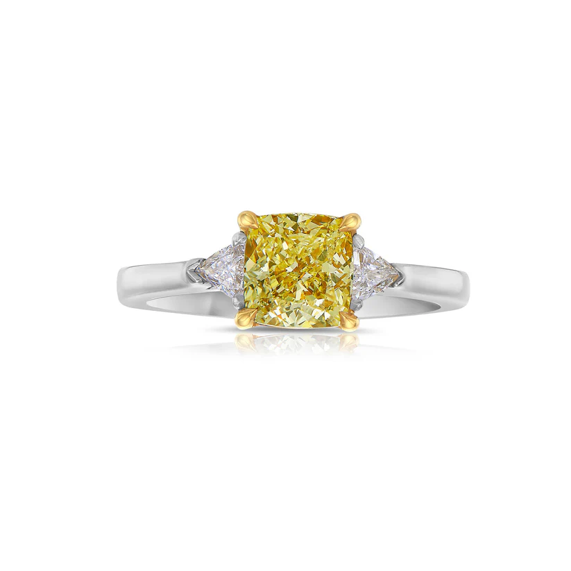 Old Money Yellow Cushion Diamond Ring