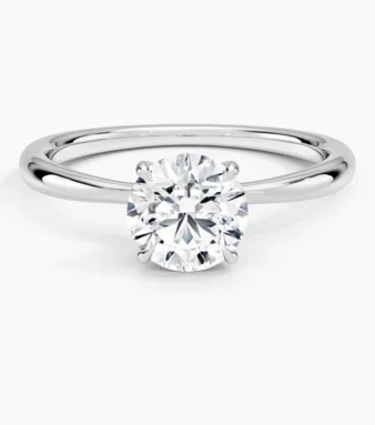 PearLabDiamondSolitaireEngagementRingin18kWhiteGold 1ct
