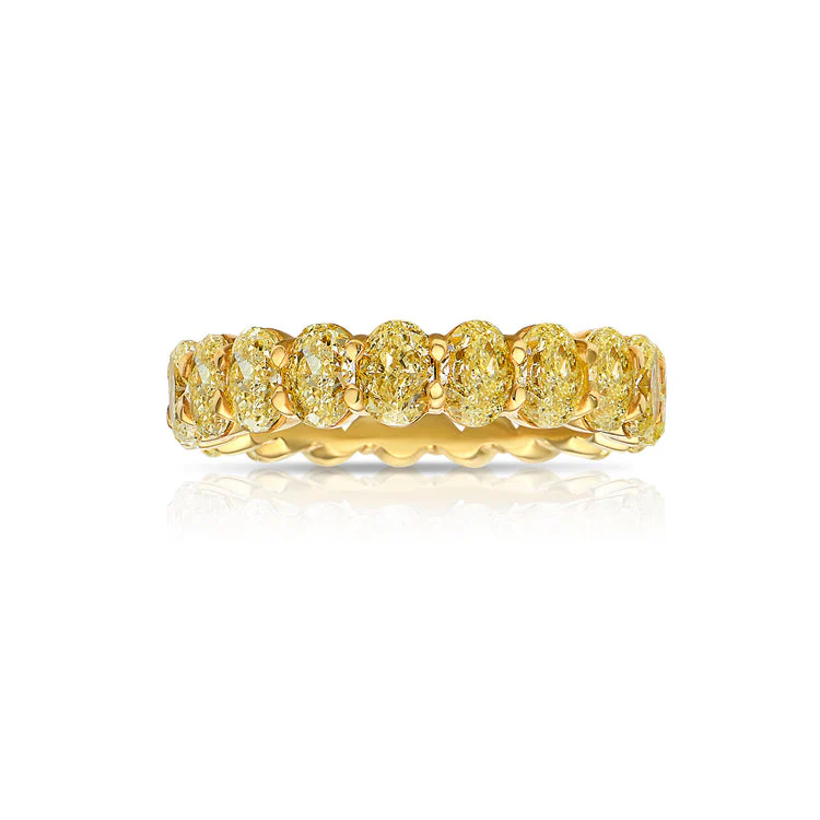 5.57carat Yellow Oval Diamond Eternity Ring