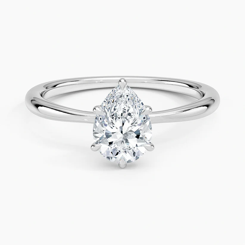 BE1343 white Pear top 1 carat 1