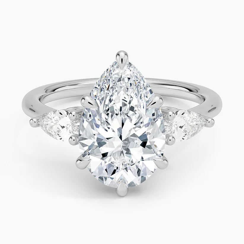BE1D5320 white Pear top 3 carat