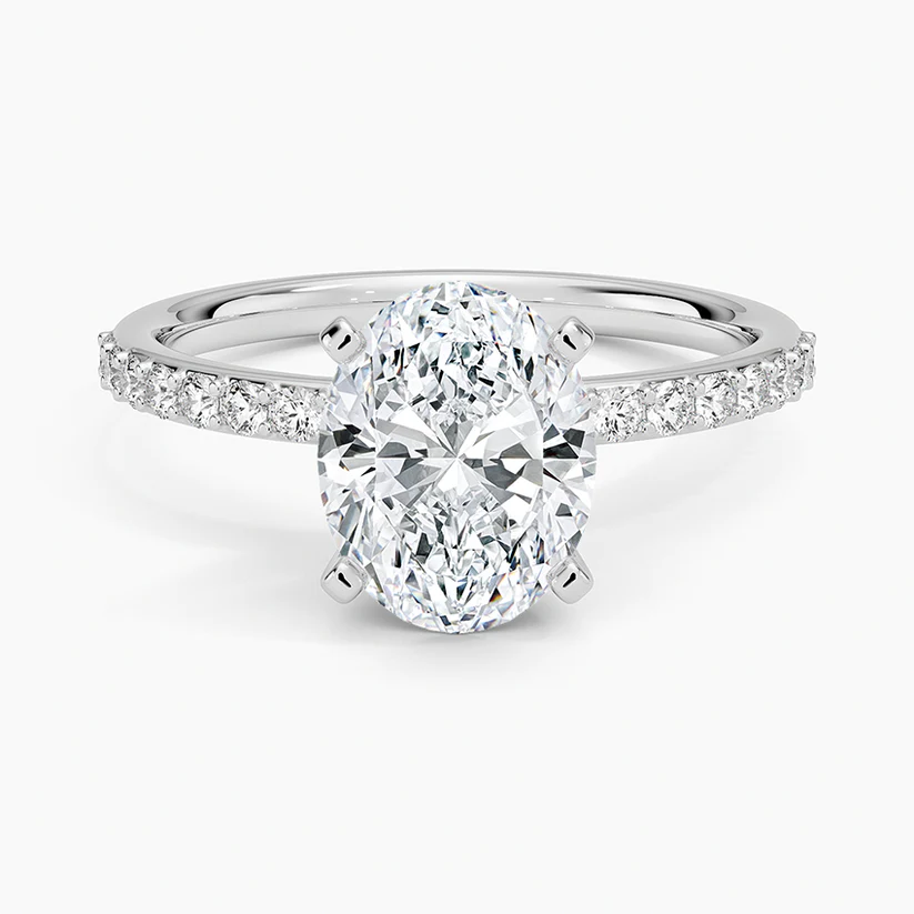 BE1PD25R25 white Oval top 2 carat