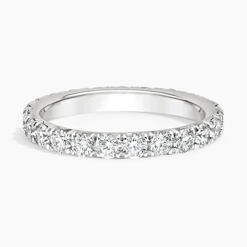 EachLabDiamondFullEternityBandin18kWhiteGold 0.05 ct