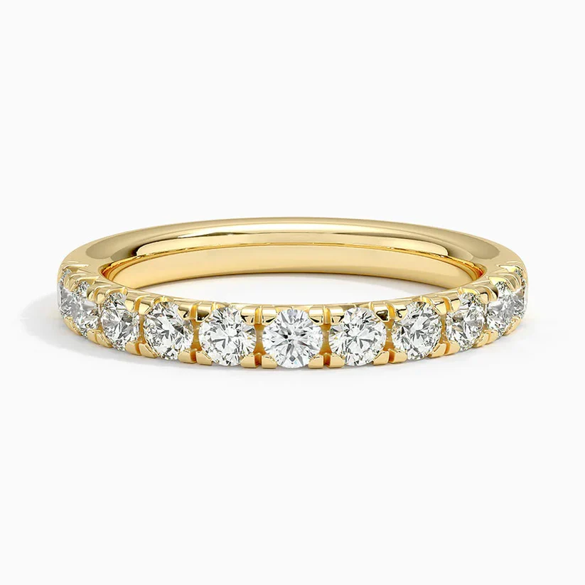 EachLabDiamondHalfEternityBandin18kYellowGold 0.05 ct