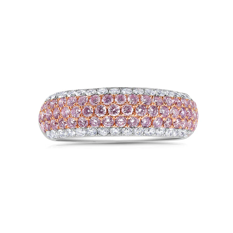 Natural Handmade Pink Diamond Ring
