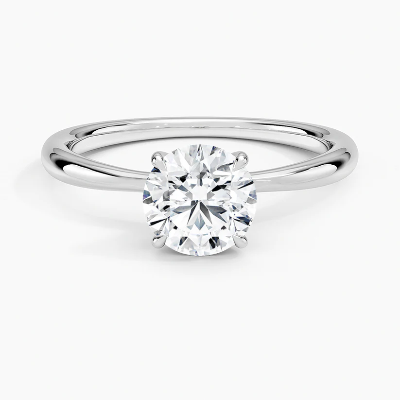 PearLabDiamondSolitaireEngagementRingin18kWhiteGold 1ct