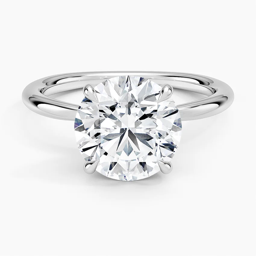 PearLabDiamondSolitaireEngagementRingin18kWhiteGold 3ct