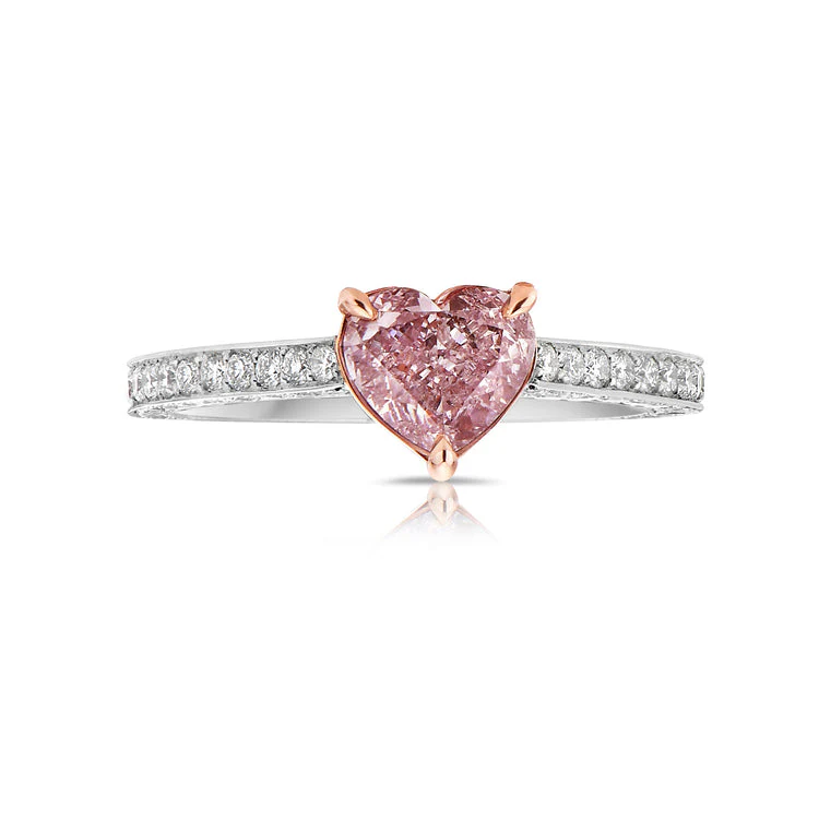 Pink Diamond Heart shape Ring bfb37430 18d2 4e19 b5ba ce8153a57234